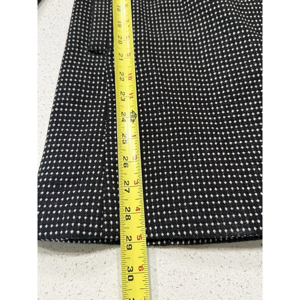 Forever 21 Peacoat Womens Small Black White Micro Houndstooth Wool Blend Coat